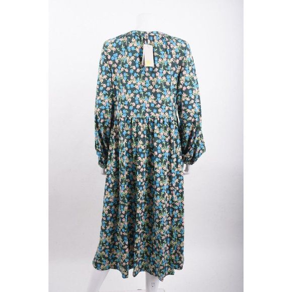 Boden Womens Willow Midi Jersey Dress UK 12 US 8 Green Floral D0037 NWT - Picture 5 of 6